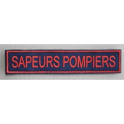 Bande Patro "SAPEURS POMPIERS" fond bleu (à l'unité)