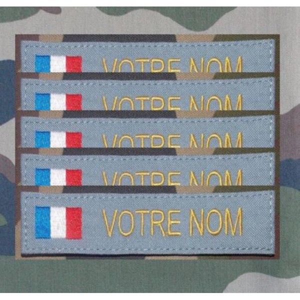 bandes Patronymiques Grises avec Drapeaux France (par5)