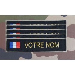 Bandes Patronymiques noires avec drapeaux de votre choix (par 5)