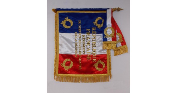 Fanion Scoutisme France - Drapeau Brodé Main Avec Franges (1919-1930)