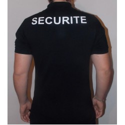 Polo noir "SECURITE"