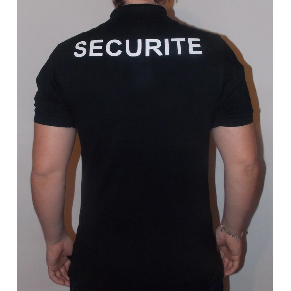 Polo noir "SECURITE"