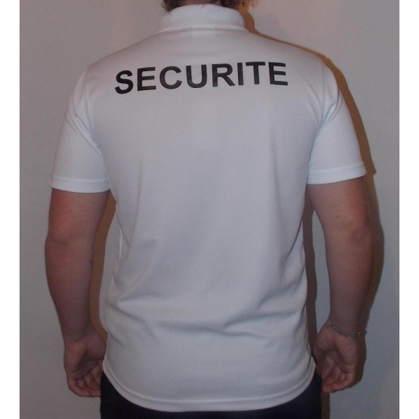 Polo blanc "SECURITE"