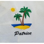 Polo LINA PARADY'S Blanc coton