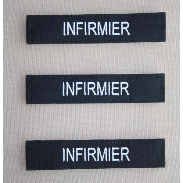 Bande noire INFIRMIER (par 3)