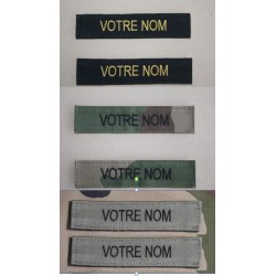 Bandes Patronymiques pour Eleve gendarme (pak de 2 bandes OTAN,2 Noires,2 Kakis)