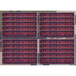 Bandes Patronymiques "SAPEURS POMPIERS" sur fond Bleu