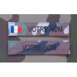 Bandes patronymiques Bariolés fantaisiees par 2 (1 avec et 1 sans drapeau)