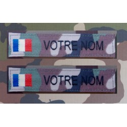 Bandes Patronymiques Bariolées  Fantaisies avec Drapeaux France (par 2)