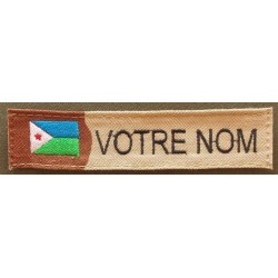 Bande Patronymique sable bariolé avec drapeau Djibouti ( à l'unité)