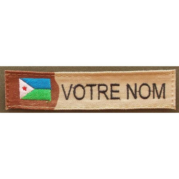 Bande Patronymique sable bariolé avec drapeau Djibouti ( à l'unité)