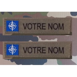 Bandes Patronymiques NATO Kaki (par 2)