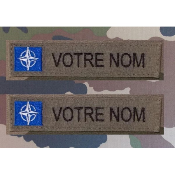 Bandes Patronymiques NATO Kaki (par 2)