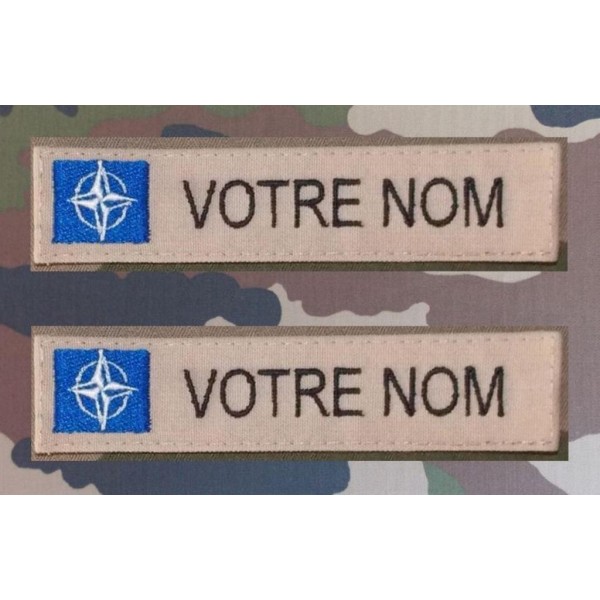 Bandes Patronymiques NATO Sable (par 2)