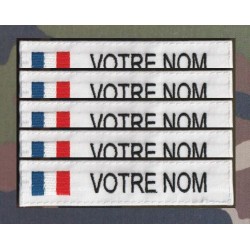 Bandes Patronymiques Blanches avec drapeaux de votre choix (par 5)