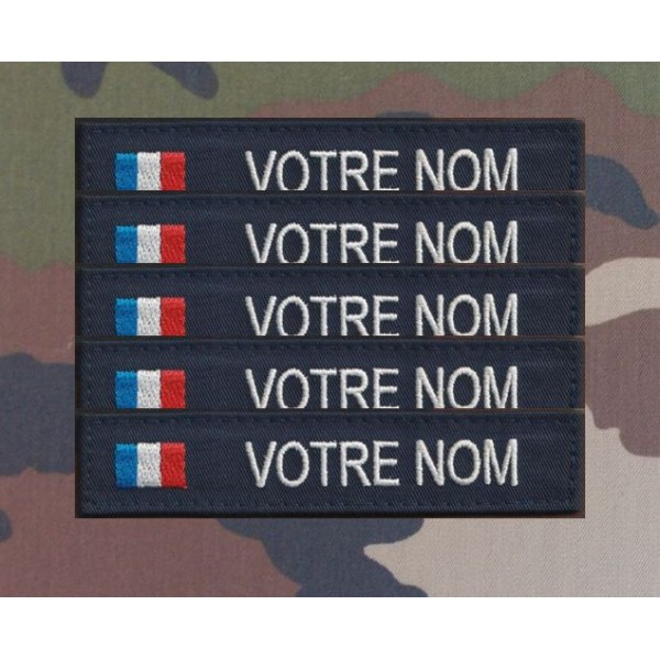 Bandes Patronymiques Marines avec drapeaux de votre choix (par 5)