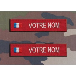 Bandes Patronymiques Rouges avec Drapeaux (par 2)