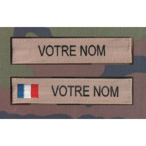 Bandes patronymiques Sables par 2 (1 avec et 1 sans drapeau)