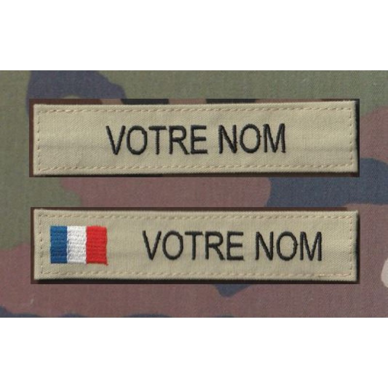 Bande patronymique Verte Flaschi par 2 (1 avec et 1 sans drapeau)