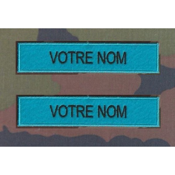Bande patronymique sur feutre Bleu clair (par 2)