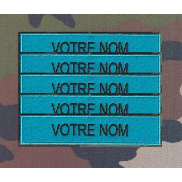 Bande patronymique sur feutre Bleu clair (par 5)