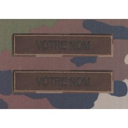 Bande patronymique sur feutre Marron Foncé  (par 2)