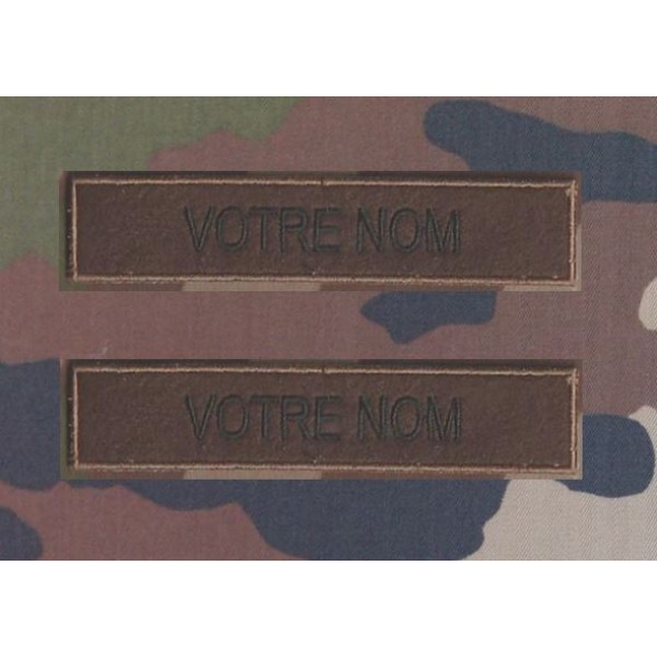 Bande patronymique sur feutre Marron Foncé  (par 2)