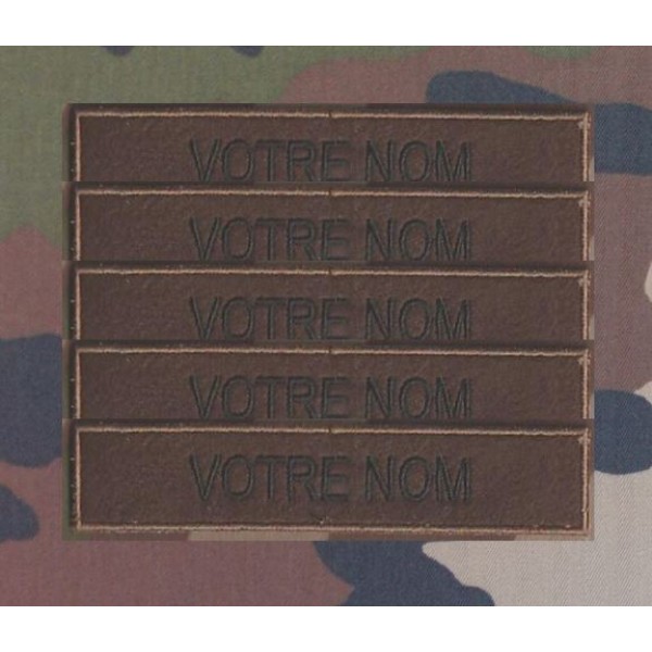 Bande patronymique sur feutre Marron Foncé  (par 5)