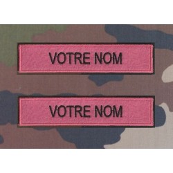 Bande patronymique sur feutre Rose  (par 2)