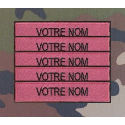 Bande patronymique sur feutre Rose  (par 5)