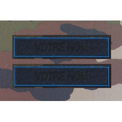 Bande patronymique sur feutre bleu (par 2)
