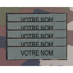 Bande patronymique sur feutre gris (par 5)