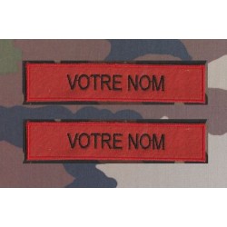 Bande patronymique sur feutre rouge (par 2)