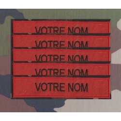 Bande patronymique sur feutre rouge (par 5)