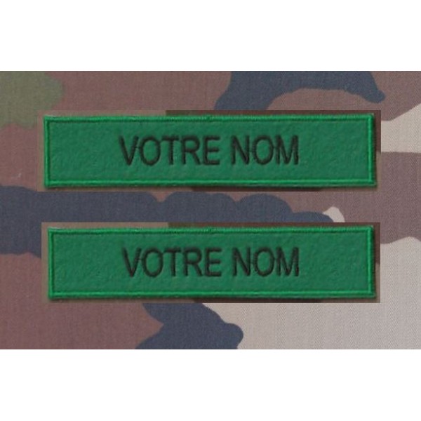 Bande patronymique sur feutre vert (par 2)