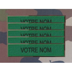 Bande patronymique sur feutre vert (par 5)