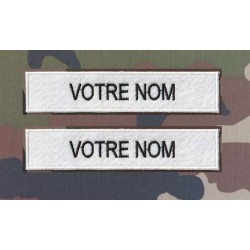 Bande patronymique sur feutre blanc (par 2)