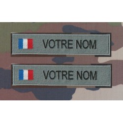 Bande patronymique sur feutre gris (par 2)