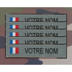 Bande patronymique sur feutre gris (par 5)