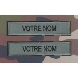 Bande patronymique sur feutre gris (par 2)