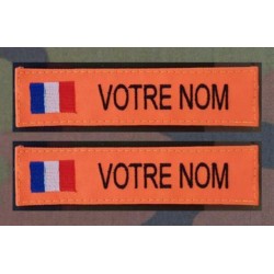 Bande Patro orange Flaschi avec drapeau France (par 2)