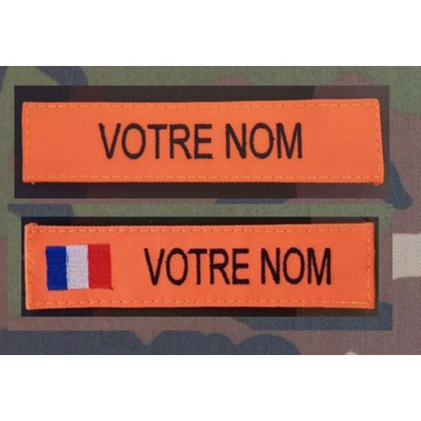 Bande Patro orange Flaschi (1 bande avec et 1 bande sans drapeau)