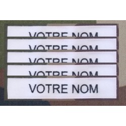 Bande patro brodé sur velcros Blanc (par 5)