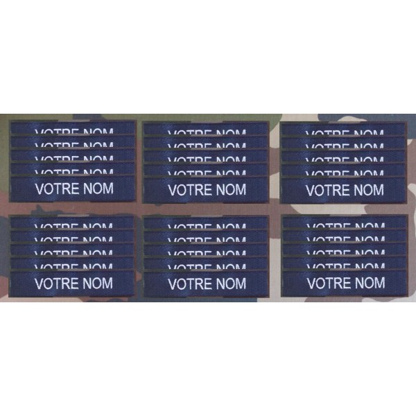 Bande patro brodé sur velcros Bleu Marine (par 30)
