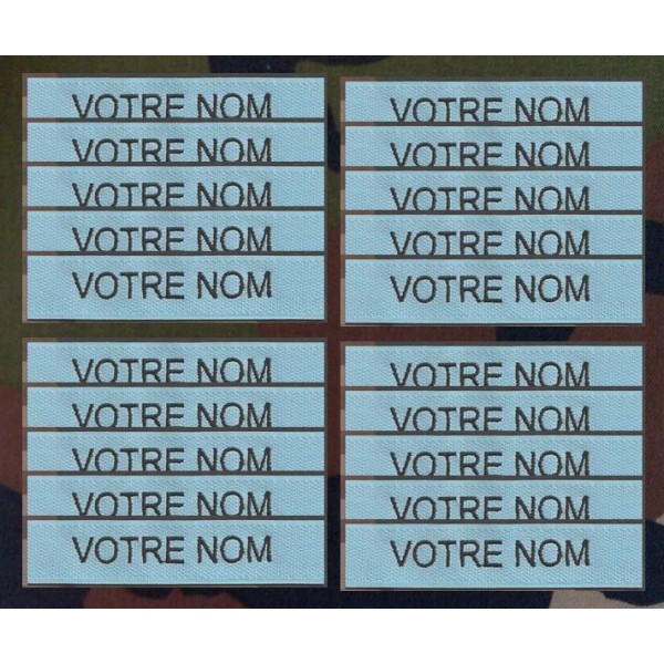 Bande patro brodé sur velcros Bleu Clair (par 20)