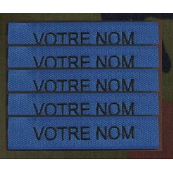 Bande patro brodé sur velcros Bleu roi (par 5)