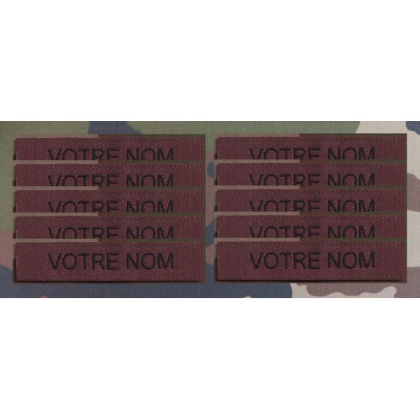 Bande patro brodé sur velcros Bordeaux (par 10) Bande patro brodé sur velcros Bordeaux (par 10)