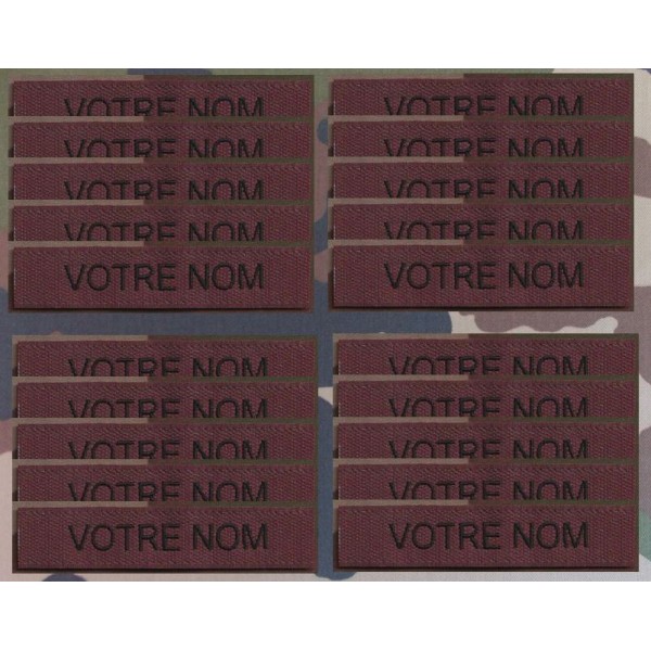 Bande patro brodé sur velcros Bordeaux (par 20) Bande patro brodé sur velcros Bordeaux (par 20)