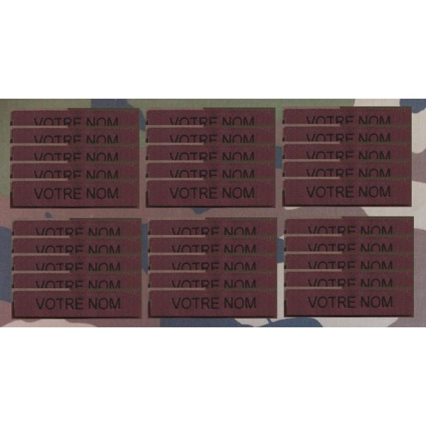 Bande patro brodé sur velcros Bordeaux (par 30) Bande patro brodé sur velcros Bordeaux (par 30)