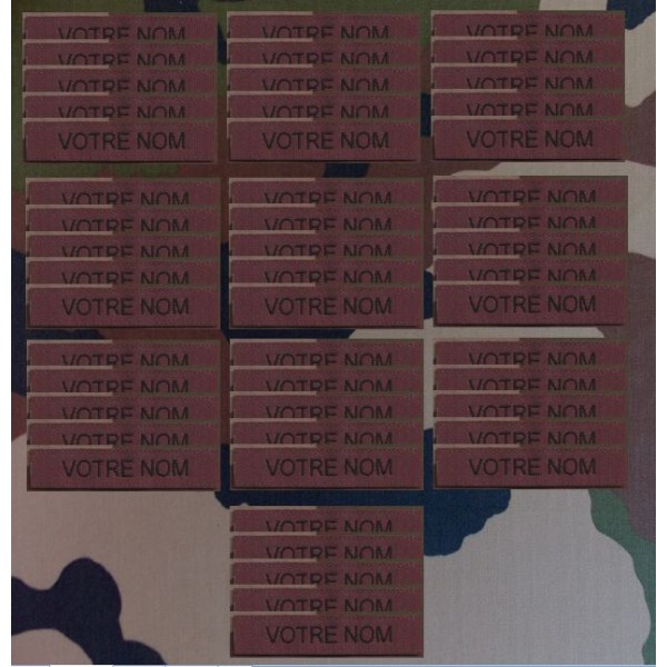 Bande patro brodé sur velcros Bordeaux (par 50) Bande patro brodé sur velcros Bordeaux (par 50)